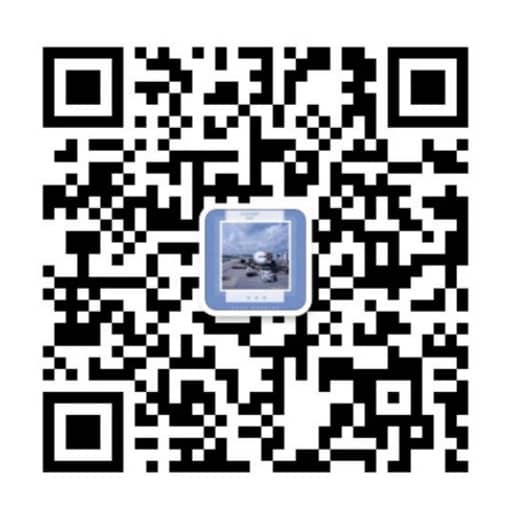 A qr code with a picture of a plane for Wechat